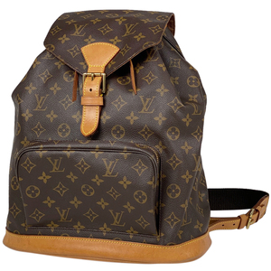 ルイ・ヴィトン Louis Vuitton モンスリ GM バックパック デイパック リュック モノグラム ブラウン M51135 レディース 【中古】