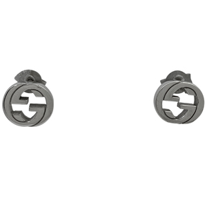  Gucci GUCCI Inter locking G серьги Logo серьги серебряный 925 серебряный женский [ б/у ]