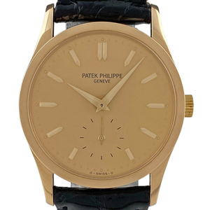 パテックフィリップ PATEK PHILIPPE カラトラバ ローズゴールド 3796R-001 腕時計 750 レザー 手巻き ユニセックス 【中古】