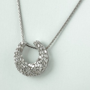 Mele Dier Design Collece Platinum WG Белое золотое подвесное ожерелье Pt850 K18 WG Ladies [Используется]