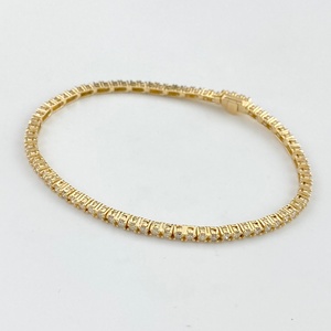 mere diamond design bracele YG yellow gold arm wheel bracele K18 diamond lady's [ used ]