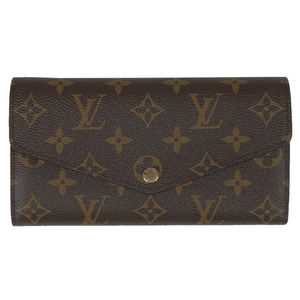 【在庫一掃】 ルイ・ヴィトン Louis Vuitton ポルトフォイユ サラ モノグラム ブラウン フューシャ(ボルドー) M62234 レディース 中古