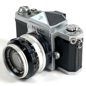 ニコン Nikon F アイレベル シルバー + NIKKOR-S 50mm F1.4 非Ai ［ジャンク品］ フィルム マニュアルフォーカス 一眼レフカメラ 【中古】の画像2