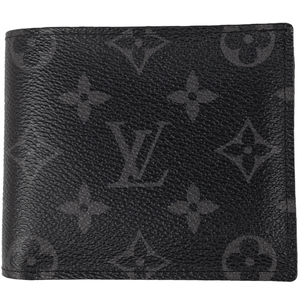 ルイ・ヴィトン Louis Vuitton ポルトフォイユ マルコ NM 二つ折り財布 モノグラムエクリプス ブラック M62545 メンズ 【中古】