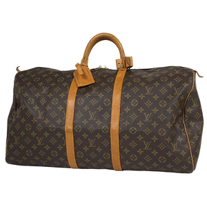 ルイ・ヴィトン Louis Vuitton キーポル 55 ハンドバッグ 旅行 出張 ボストンバッグ モノグラム ブラウン M41424 レディース 【中古】