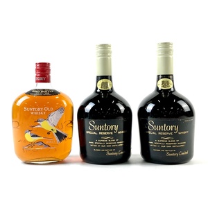 【東京都内限定発送】 3本 サントリー SUNTORY バードボトル オールド キセキレイ スペシャルリザーブ ウイスキー セット 【古酒】