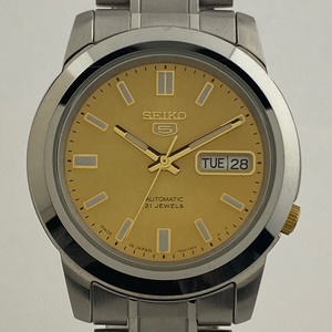 【ジャンク品】 セイコー SEIKO セイコー5 デイデイト21石 腕時計 SS 自動巻き 【中古】