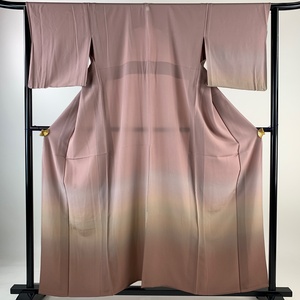  tsukesage length 158.5cm sleeve length 64cm M single .. bokashi pink silk beautiful goods super goods one .[ used ]