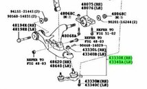 トヨタ 純正品　未使用品　 レクサス IS250C/350C IS F GS460/430/350 フロント ロワー ロア ボールジョイントASSY 左右セット_画像2