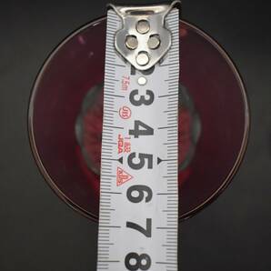 F4-49  【 2点まとめ 】在銘 八千代切子 万華鏡 杯 紅梅柄 菊柄 グラス 東洋佐々木ガラス 保管品の画像10