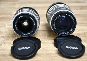 NY4-186【現状品】SIGMA　レンズ2点　100-300㎜　1：4.5-6.7 DL　28-80㎜　1：3.5-5.6 Ⅱ MACRO　ズームレンズ　シグマ　中古品　保管品