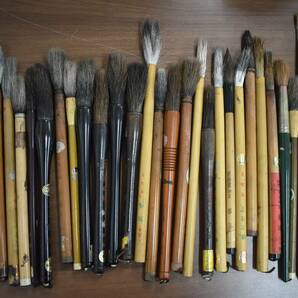 F4-61 筆 まとめ売り 毛筆 絵筆 書道 習字 大量まとめ 80本以上 古筆 中古品 長期保管品の画像7
