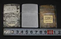 F4-22　zippo ジッポー ガスライター 3点まとめて まとめ売り 中古品 喫煙グッズ 着火未確認 保管品_画像6