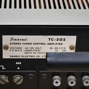 KY4-20 通電OK SANSUI サンスイ FM/AM ステレオプリアンプ TC-505 ジャンク扱いの画像8