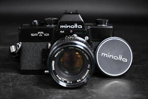 NY4-304【現状品】minolta　SRT101　一眼レフカメラ　フィルムカメラ　ミノルタ　MC ROKKOR-PG　1：1.4　f＝50㎜　簡易動作確認済　中古品