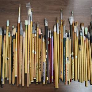 F4-61 筆 まとめ売り 毛筆 絵筆 書道 習字 大量まとめ 80本以上 古筆 中古品 長期保管品の画像2