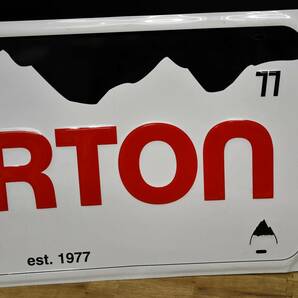 OY4-30【現状品】BURTON バートン｜約91.5cm×45.5cm｜ブリキ看板・大型看板・パネル｜インテリア・置物・オブジェ｜長期保管品の画像3