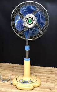 OY4-33[ present condition goods ]TOSHIBA Toshiba electric fan light blue F-260Bl feather diameter 30cml electric fan * air conditioning * Showa Retro l electrification operation verification ending l long-term keeping goods 