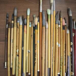 F4-61 筆 まとめ売り 毛筆 絵筆 書道 習字 大量まとめ 80本以上 古筆 中古品 長期保管品の画像5