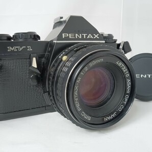 ASAHI PENTAX MV-1 フイルムカメラ SMC PENTAX-M 1:2 50mm M16の画像1