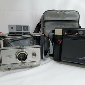 Fujifilm 富士フィルム FOTORAMA 880 Hi-CRYSTAL + Polaroid ポラロイド AUTOMATIC 350 LAND CAMERA 2点セット T26の画像1