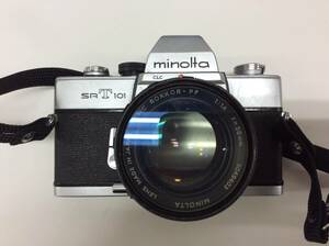 S539　ミノルタ 一眼レフカメラ SRT101 レンズ MC ROKKOR-PF 1:1.4 f=58mm MINOLTA シャッター〇 動作未確認 長期保管品