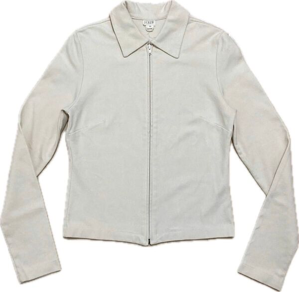 J.Crew ジェイクルー ジップアップ スウェット ブルゾン ジャケット 長袖 オフホワイト MADE IN USA
