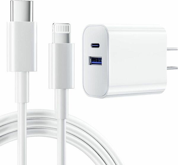 A112 iphone 充電器 type-c 20W【MFi認証&充電ケーブル 1m付き】usb 急速充電器 タイプc 二台同時