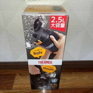 未開封 未使用 THERMOS サーモス FFV-2501 ブラックオレンジ 2.5L ボトル 保冷 真空断熱スポーツジャグ 水筒 魔法瓶［219］