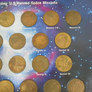 (6904) 宇宙コイン MANINSPACE 記念メダル アメリカ製 マーキュリー ジェミニアポロセット シェル石油 コンプリートの画像4