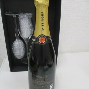 (6923) テタンジェ ブリュット レゼルヴ 750ml 12.5% シャンパーニュ TAITTINGER グラス付きの画像2