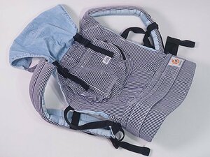 富士屋◆1円スタート◆エルゴベビー ERGObaby Leeコラボ ベビーウエアリング ベビーキャリア 抱っこ紐 ヒッコリーストライプデニム