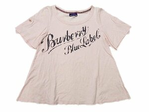 富士屋◆1円スタート◆バーバリー ブルーレーベル BURBERRY BLUE LABEL 半袖 Tシャツ ピンク サイズ38 レディース FA501-101-13