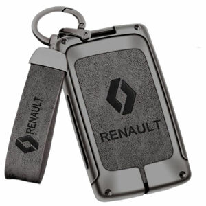 ■ ルノー RENAULT スマートキー キーケース 亜鉛合金 キーホルダー付き (グレー) ■ 