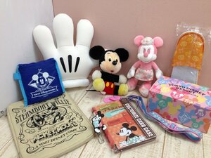 ◇ディズニー 《大量セット》《未開封品あり》ミッキー ミニー 10点 ぬいぐるみ グローブ スリッパほか 1P27 【80】