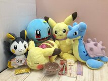 ◇ポケモン 《大量セット》《未開封品あり》ピカチュウ エモンガ ほか ぬいぐるみ おわん ボールペン 10点 2M35 【大型】_画像1