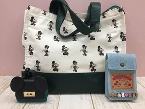 ◇ディズニー TDR ホテルミラコスタ トートバッグ ポーチ ミニバッグ 3点 ミッキー ミニー 3M39 【80】