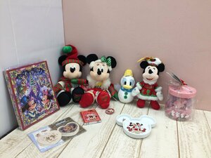 ◇ディズニー 《大量セット》《未開封品あり》クリスマスグッズ 10点 ミッキー ミニー ぬいぐるみほか 3X142 【80】