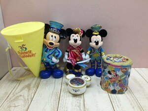 ◇ディズニー TDR 周年グッズ 5点 ミッキー ミニー ぬいぐるみ ポップコーンバケットほか 3L37 【80】