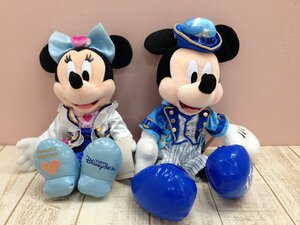 ◇ディズニー TDS ミッキー ミニー ぬいぐるみ 2点 タグ付き 15周年ほか 4L34 【80】