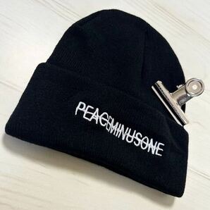 peaceminusone ピースマイナスワン ニット帽 ビーニー 黒 ブラック G-DRAGON ジヲン BIGBANG ビッグバン 韓国ファッションやBTS好きに!!