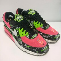 NIKE ナイキ スニーカー シューズ 靴 27cm AIR MAX 90 SE エアマックス DA1342-013 ブラック×ホワイト×グリーン_画像2