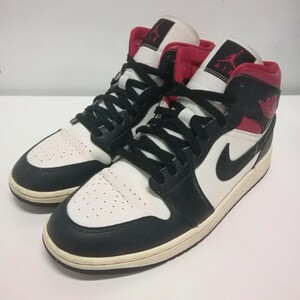 NIKE ナイキ エア ジョーダン スニーカー シューズ 靴 27.5cm AIR JORDAN 1 MID BQ6472-061 ブラック×ジムレッド