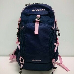 Columbia Colombia rucksack backpack bag back bag navy × pink Castle Rock 20 castle lock 20L rain cover attaching 