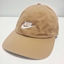 NIKE ナイキ キャップ 帽子 CAP コットン ロゴ 茶_画像1