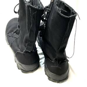 美品 ２０１９AW Yohji Yamamoto POUR HOMME ヨウジヤマモト プールオム ミリタリーブーツ 帆布地ブーツ ブラック サイズ２の画像5