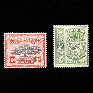  Toga * ton ga kingdom issue [. chapter * over ba. tree ] 2 kind ..... unused stamp 1942 year issue 