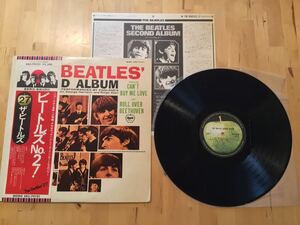 【旗帯付LP】THE BEATLES / SECOND ALBUM ビートルズ NO.2 (EAS-70101) / 27 / 76年MONO日本盤 / 盤美品