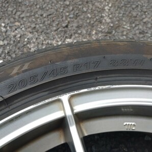 OZレーシング ウルトラレッジェーラ 17×7J +44 PCD100 4H ハブ径68mm & ブリヂストン BRIDGESTONE Playz PX2 205/45R17 2021年製 の画像7