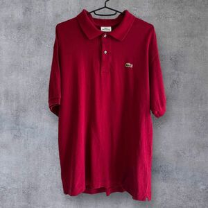 ラコステ ポロシャツ 半袖 赤 サイズ6 L〜XL Lacoste